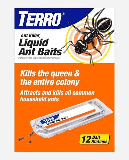 TERRO Liquid Ant Killer Bait Stations, 12-Pack, Indoor Ant Traps, T300B