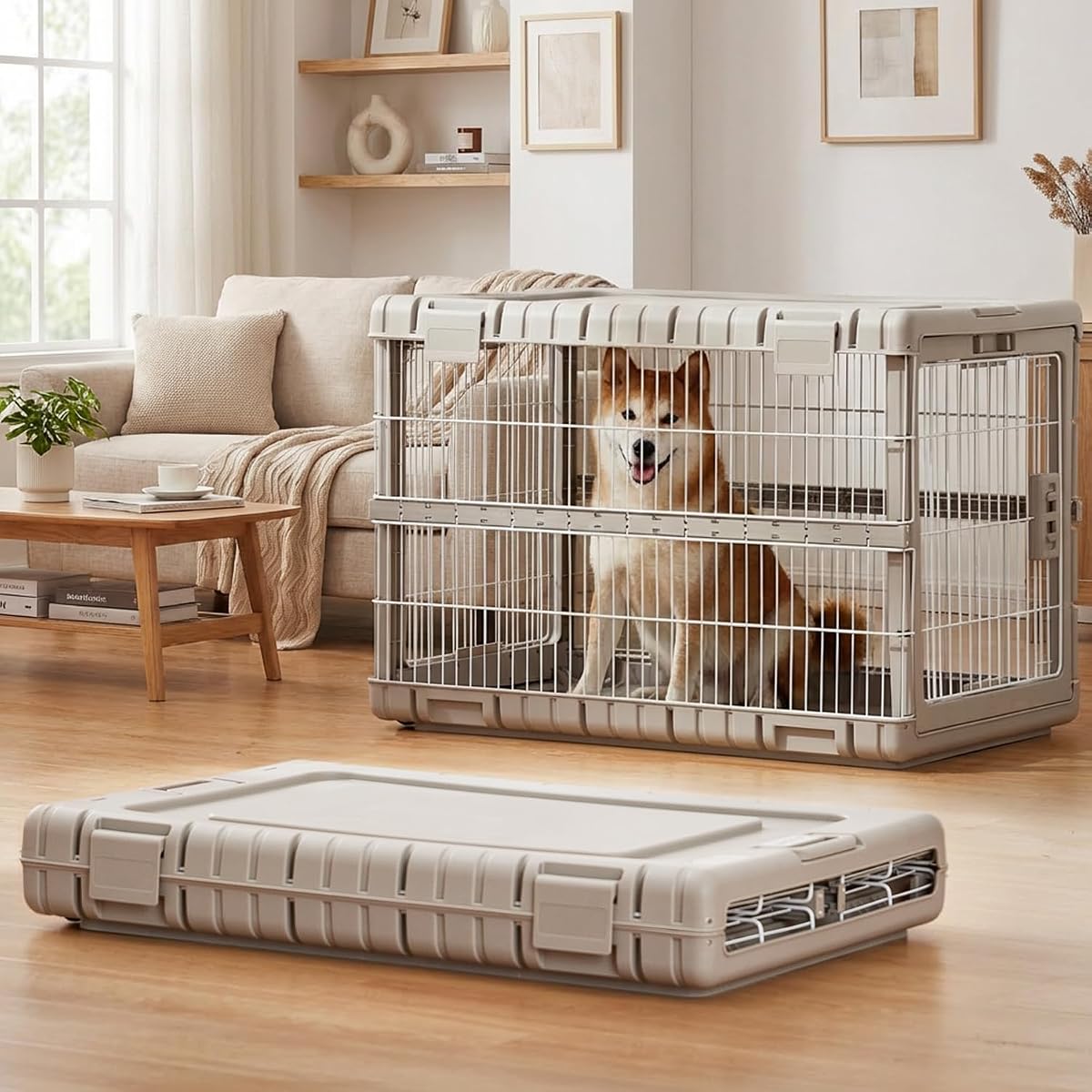 Collapsible Dog Crate for Large Dogs