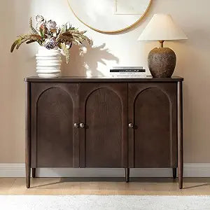 47" Arched Sideboard Buffet Cabinet with Storage, Auburn, view 2