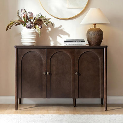 47" Arched Sideboard Buffet Cabinet with Storage, Auburn