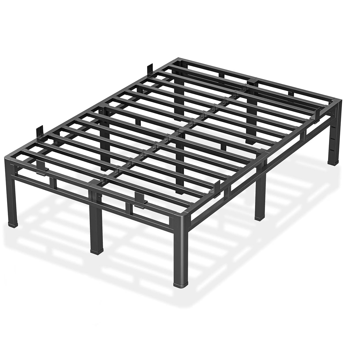 16 Inch King Bed Frame Double Layer 2 in 1 Platform with Round Corner