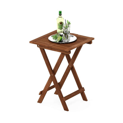 FG18065 Tioman Hardwood Patio Furniture Folding Table in Teak Oil, Large, Natural