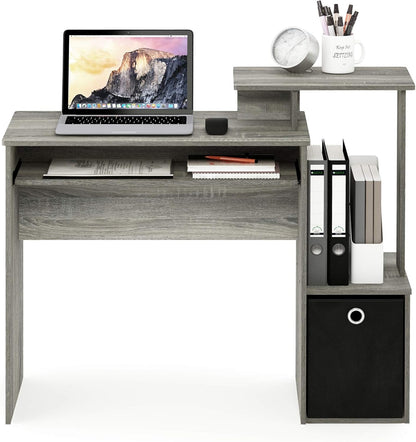 Econ Multipurpose Home Office Computer Writing Desk, French Oak Grey