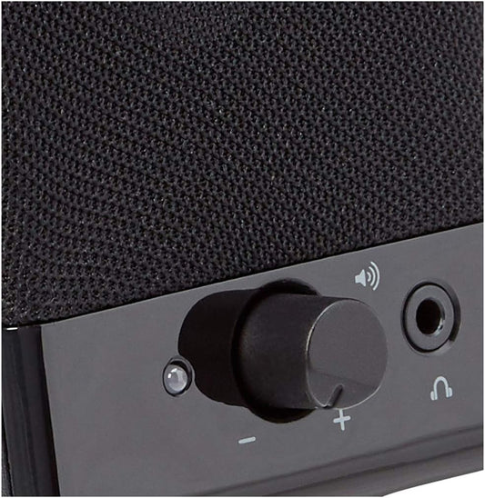 Usb-Powered Computer Speakers for Desktop or Laptop PC with Volume Control, Plug-N-Play, Black