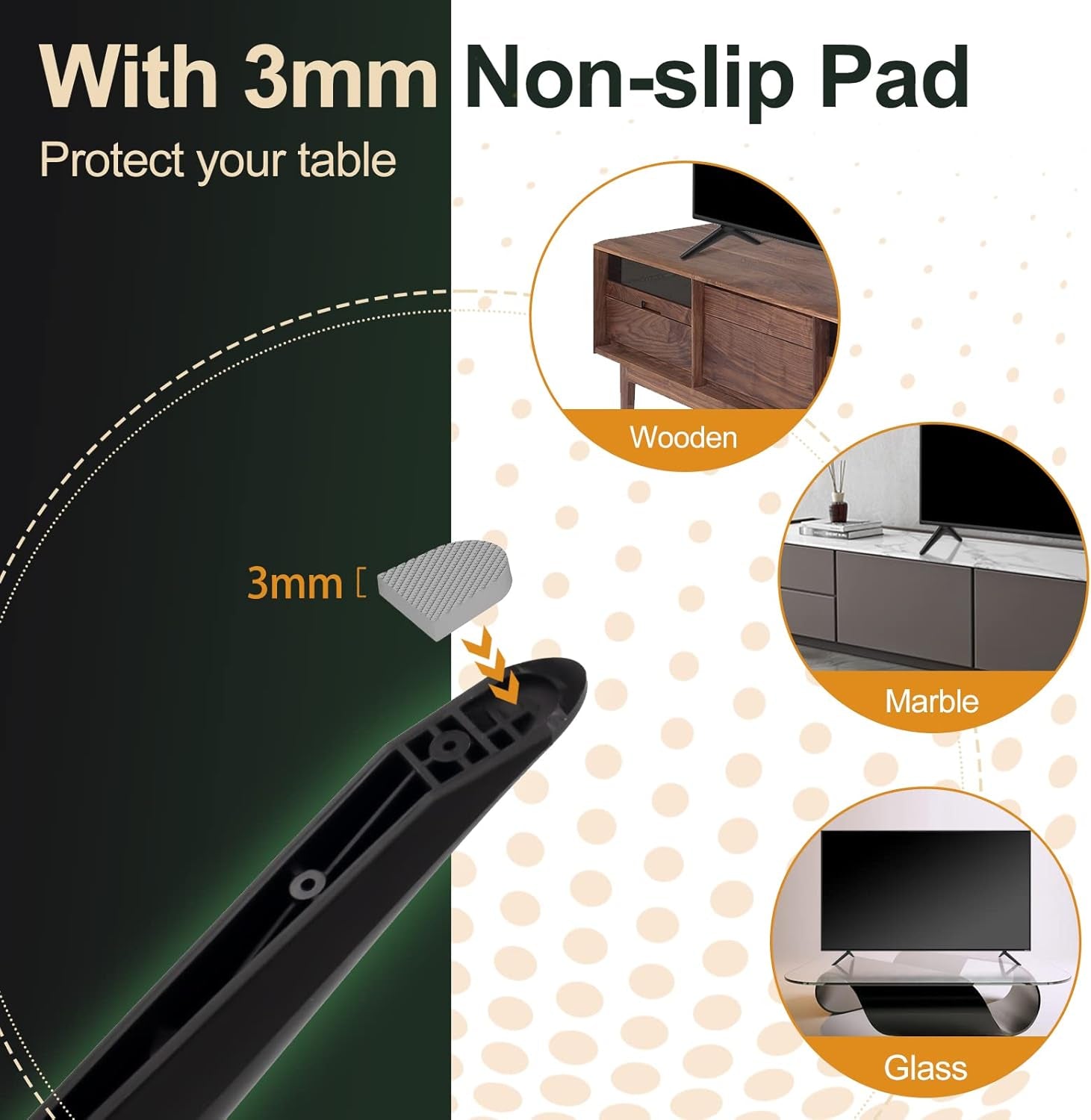 TV Stand for Hisense TV Stand Legs, Check Fit, for Specific TV Bottom Ports. Fits Select Hisense Models. Confirm Description Picture before Buying - Avoid Mismatch.