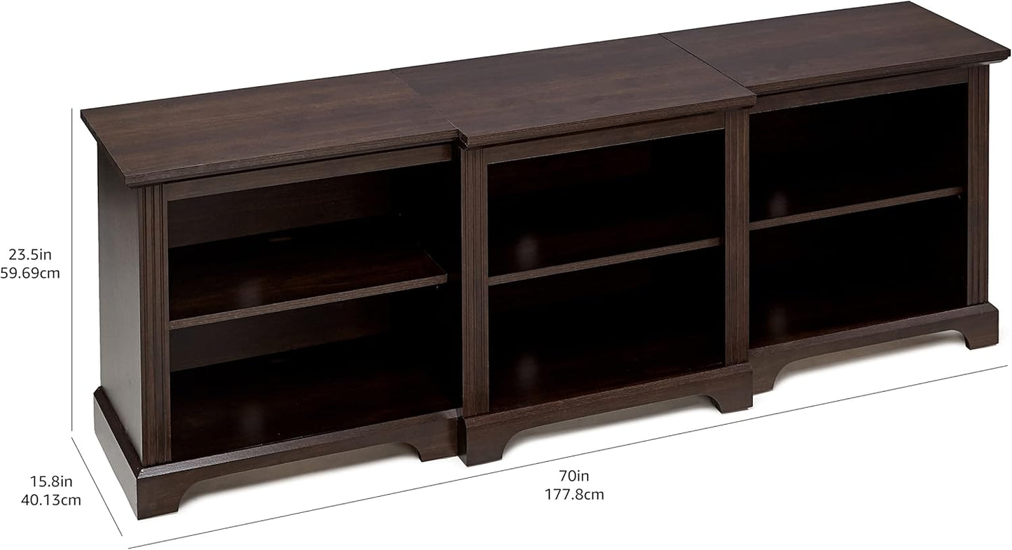 70Inch Modern TV Stand Storage Media Console Entertainment Center for Tvs up to 80,Espresso