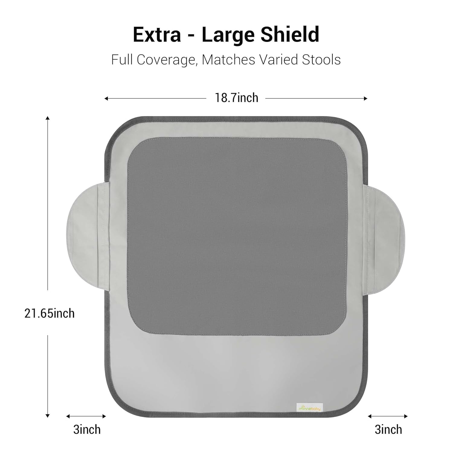 baby Extra Large Booster Chair Protector Cover, Dining Chair Seat Cover for Booster Seat, Grey
