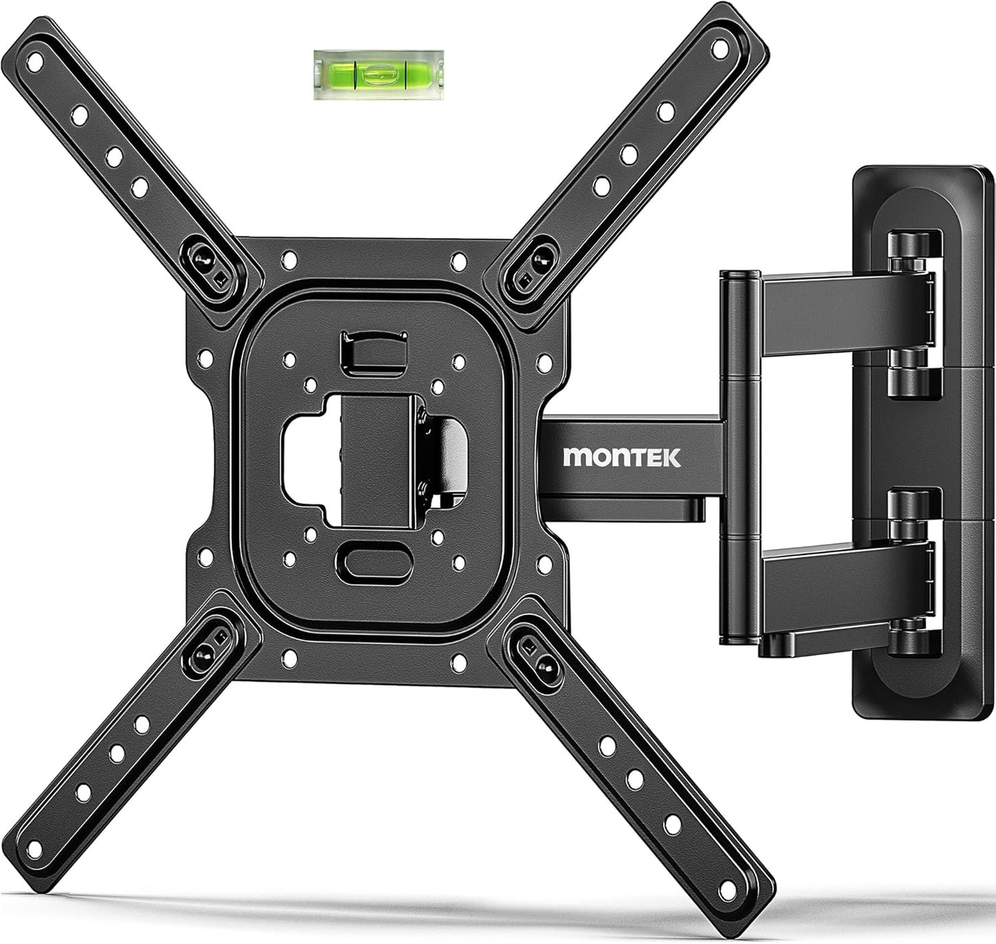 Full Motion TV Wall Mount for 23–65 Inch Flat & Curved Tvs and Monitors, Swivel & Tilt Articulating Bracket, Max VESA 400X400Mm, Holds up to 77 Lbs, Perfect Center Design