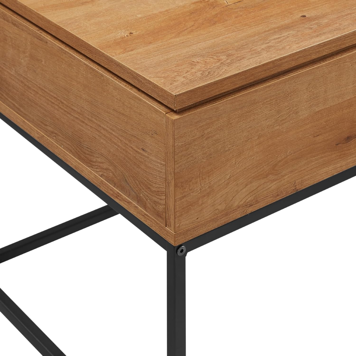 Akron Modern Open Box Lift-Top Storage Coffee Table, 40 Inch, English Oak