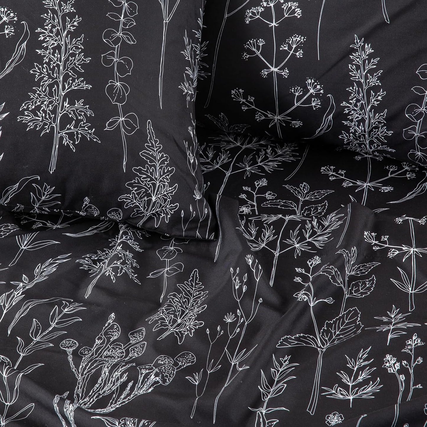 Grey Black Sheets King,Deep Pocket Sheets, 1800 Thread Count Pattrn Bed Sheets Soft Breathable Cute Printed Boho Farmhouse Bed Sheets, Oeko-Tex Certificated- up to 18 Inch