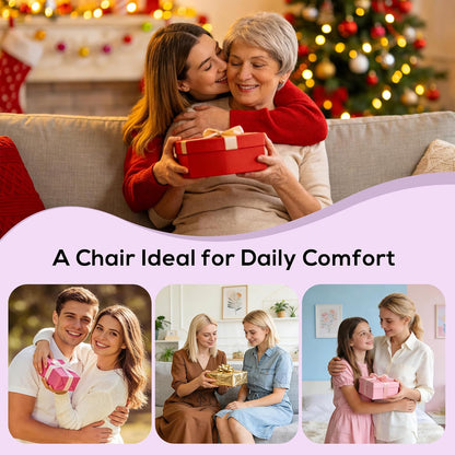 Small round Vanity Chair, Armless Home Office Desk Chairs with Back, Height Adjustable & 360° Swivel, Cute Comfy Vanity Computer Chair for Bedroom, Home Office, Purple