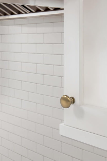 | Cabinet Knob | Burnished Brass | 1-1/4 Inch (32 Mm) Diameter | Edona | Drawer Knob | Cabinet Hardware (Pack of 1)