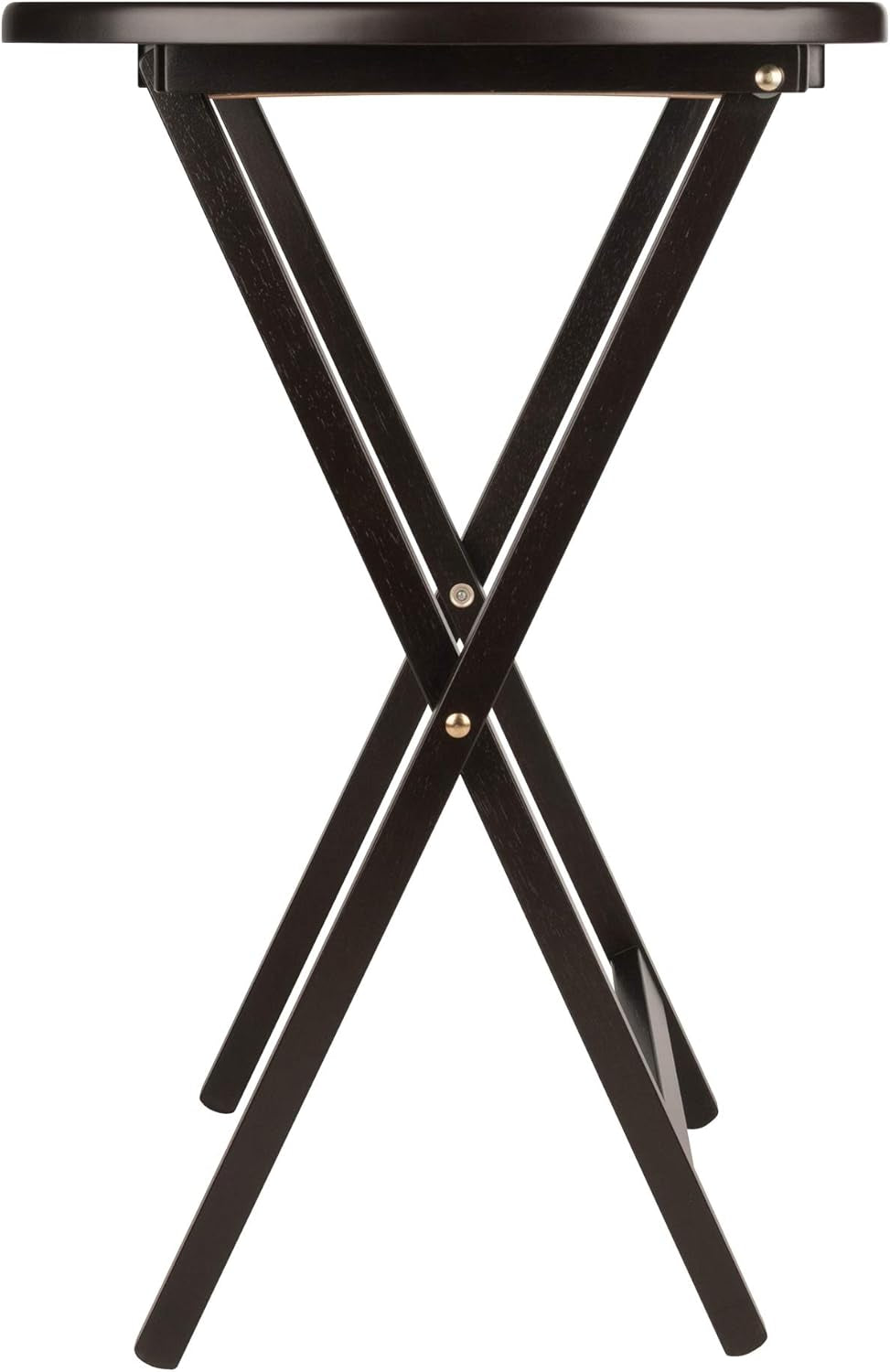 Cade Set of 2 Foldable Snack Tables, Oversized, for Living Room, 25", No Assembly, Coffee