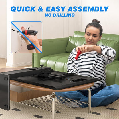 Universal Swivel TV Stand Table Top TV Stand for 32-65,70,75 Inch LCD LED TV up to 110 Lbs -Height Adjustable Center Pedestal Stand Replacement with Heavy Duty Tempered Glass Base