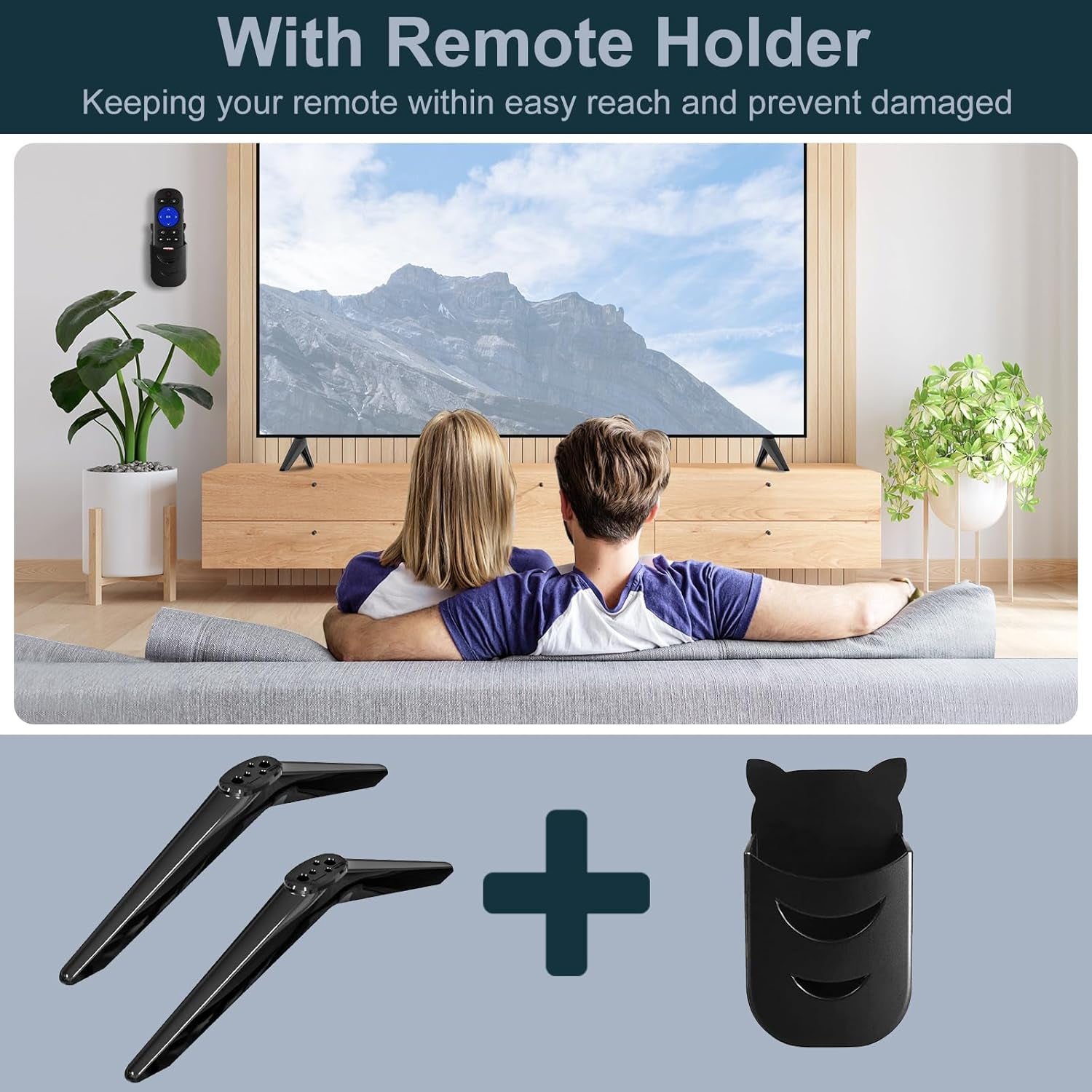 Stand for TCL TV Stand Legs Compatible with Select Models for 28 32 40 43 49 50 55 65 Inch for TCL TV Stand, for 28D2700 32S321 40S325 43S431 43S303 49S423 50S423 50S425 55S525, for TCL Roku TV Legs