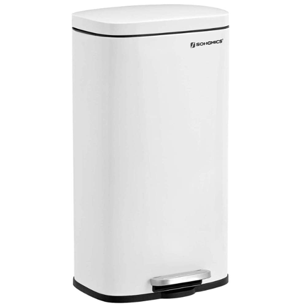 13 Gallon (50 L) Trash Can, Stainless Steel Kitchen Garbage Can, Recycling or Waste Bin, Soft Close, Step-On Pedal, Removable Inner Bucket, Silver ULTB050E01