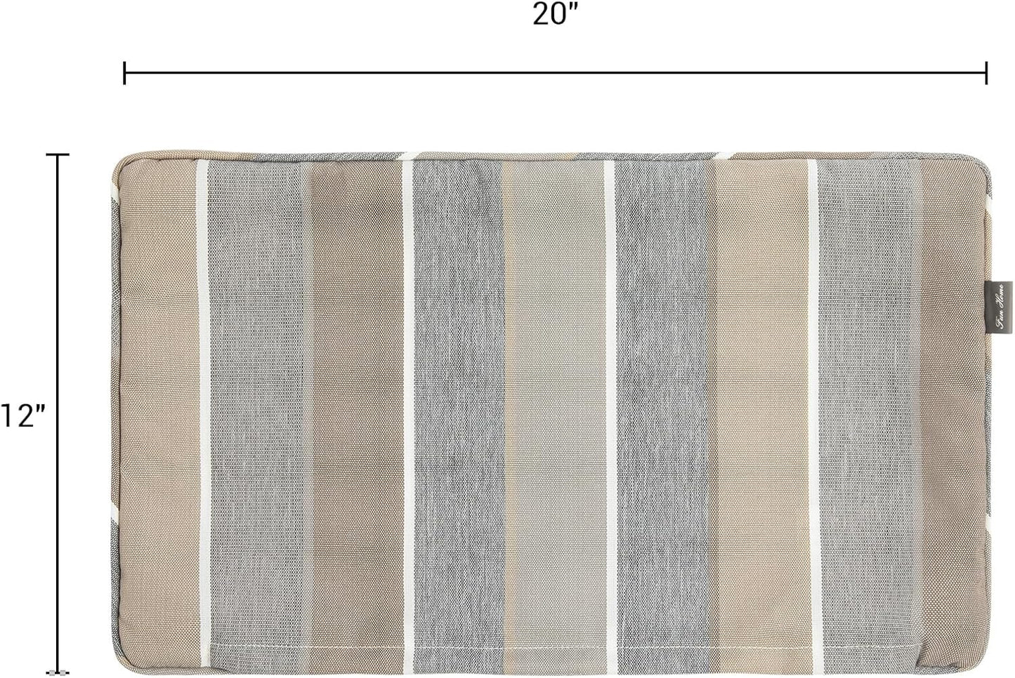 Waterproof Outdoor Lumbar Pillow Covers Set of 2,Home Decor for Garden Patio Furniture,Couch,Sofa 12"X20" Inch Decorative Pillows Cover Only,No Insert(Gray Stripe)