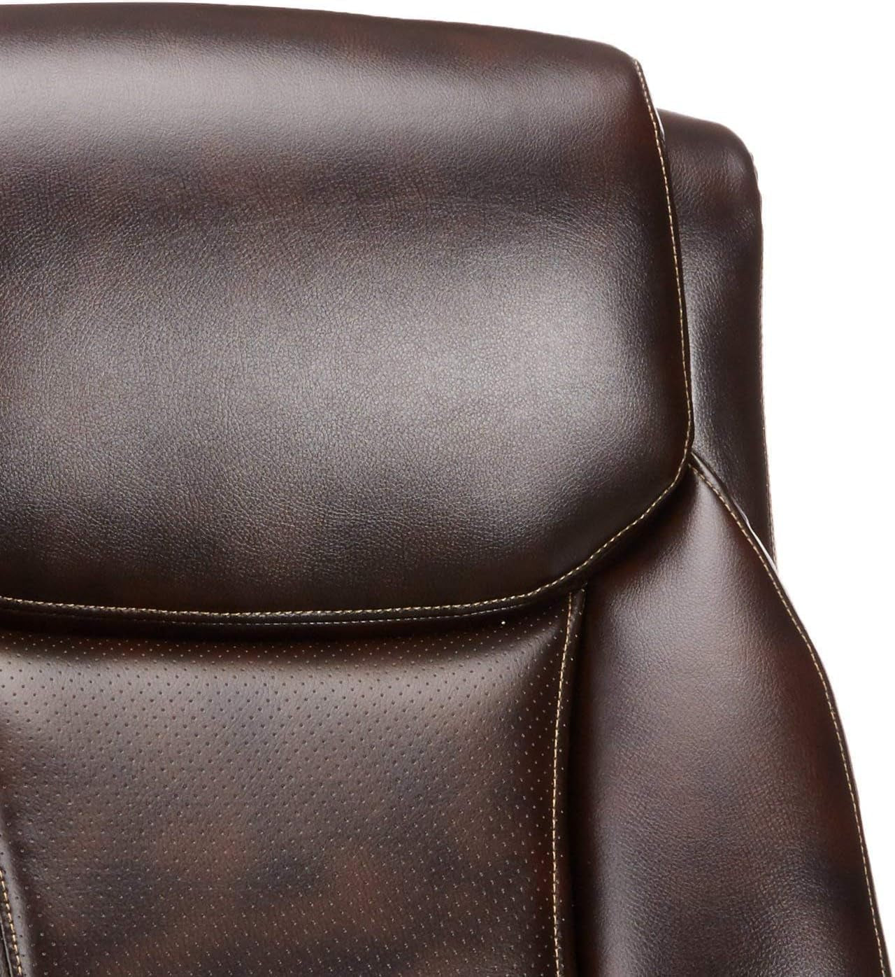Big & Tall Executive Office Desk Chair with Lumbar Support, Adjustable Height, 350 Lb Capacity, Black Pewter Finish, 28.5" D X 30.25" W X 47.9" H