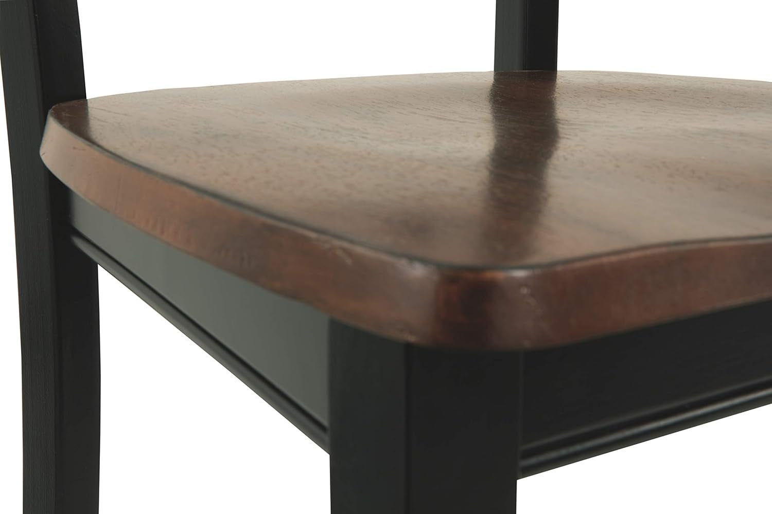 Owingsville Modern Farmhouse Dining Room Side Chair, Set of 2, Black and Brown