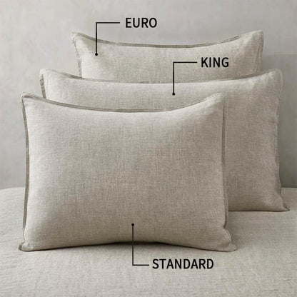 100% Linen Pillowcases Set of 2, King Size 20" X 36" Pillow Case, Linen Pillow Sham