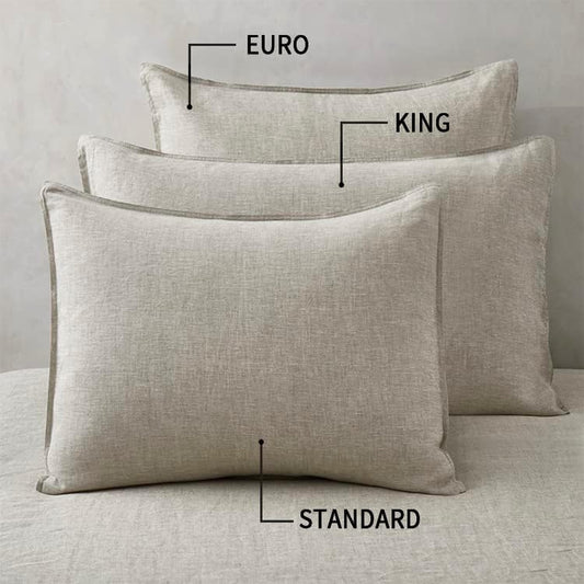 100% Linen Pillowcases Set of 2, King Size 20" X 36" Pillow Case, Linen Pillow Sham