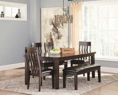 Haddigan Traditional Rectangular Dining Extension Table, Seats up to 8, Dark Brown