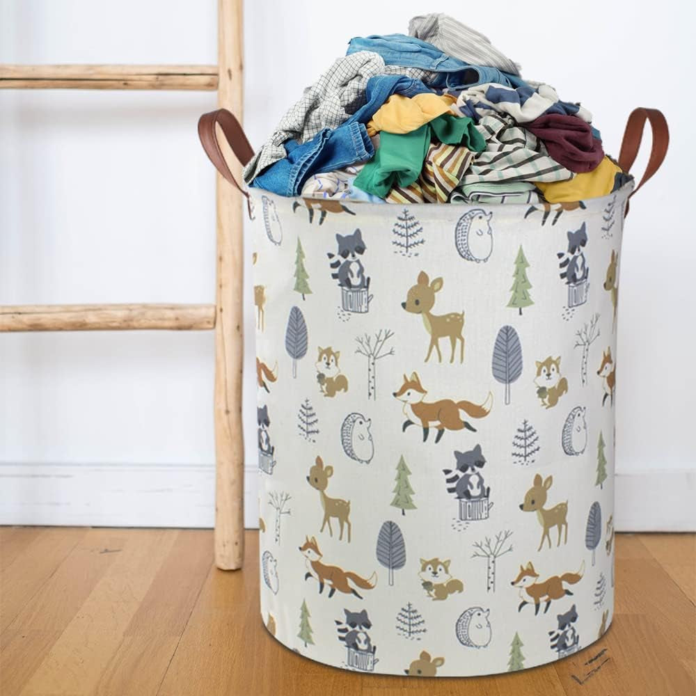 Laundry Hamper, Laundry Basket, Waterproof Storage Bin for Bedroom, Clothes Organizer Basket, Books Box, Room Decor(Animal)
