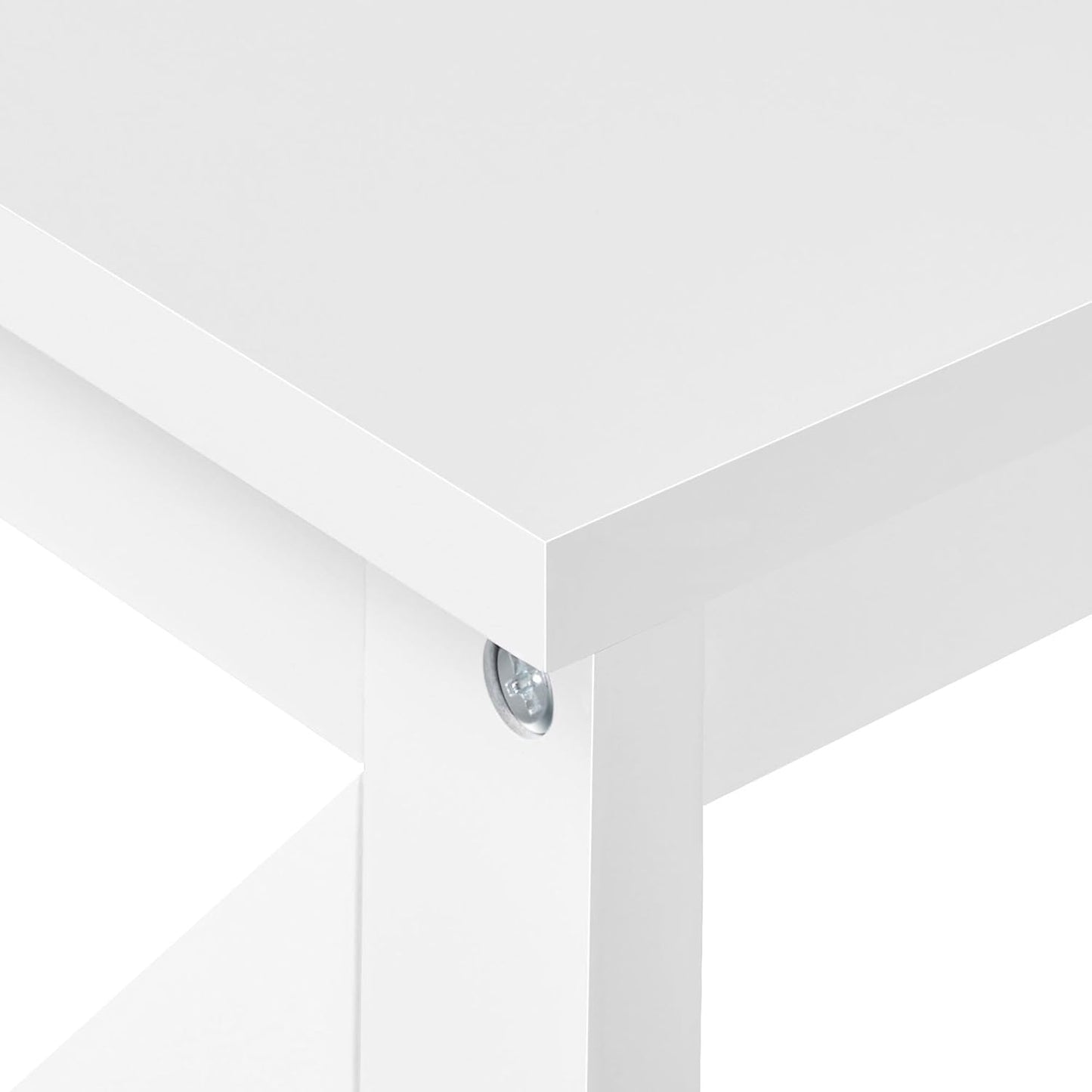 Console Table with 3 Storage Shelves, Entryway Table Sofa Side Table Narrow Long Bookshelf for Hallway Living Room, Accent Furniture, White | Bookshelf, for Hallway, for Living Room, Accent Furniture
