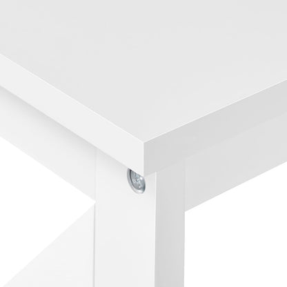 Console Table with 3 Storage Shelves, Entryway Table Sofa Side Table Narrow Long Bookshelf for Hallway Living Room, Accent Furniture, White | Bookshelf, for Hallway, for Living Room, Accent Furniture