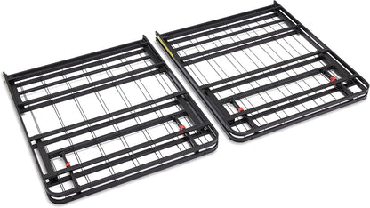 Bed Frame with Storage, Foldable Metal Platform, Sturdy Steel, No Box Spring Needed, 14-Inch High, Tool-Free Setup, Queen Size, Black