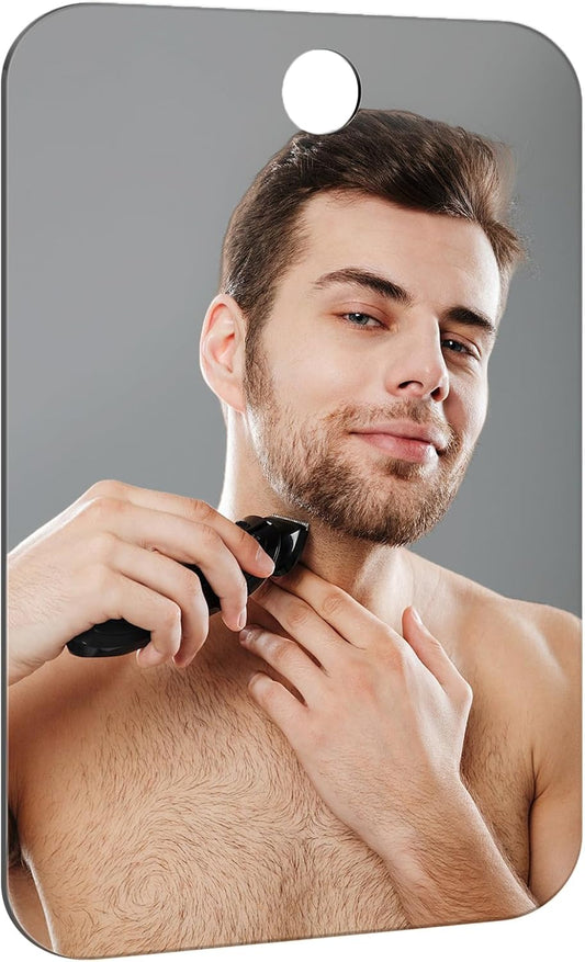 Shower Mirror Fogless for Shaving Anti-Fog Frameless Wall Hanging Makeup,11.81" L X 7.87" W,Dimgrey