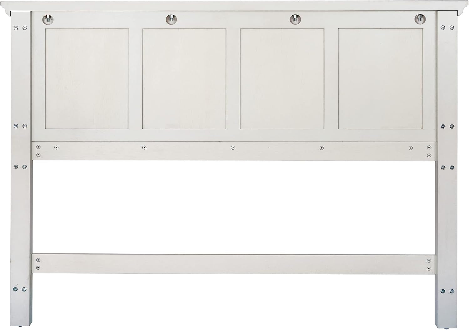 Farmhouse Basics Queen Headboard Only, Rustic White Finish
