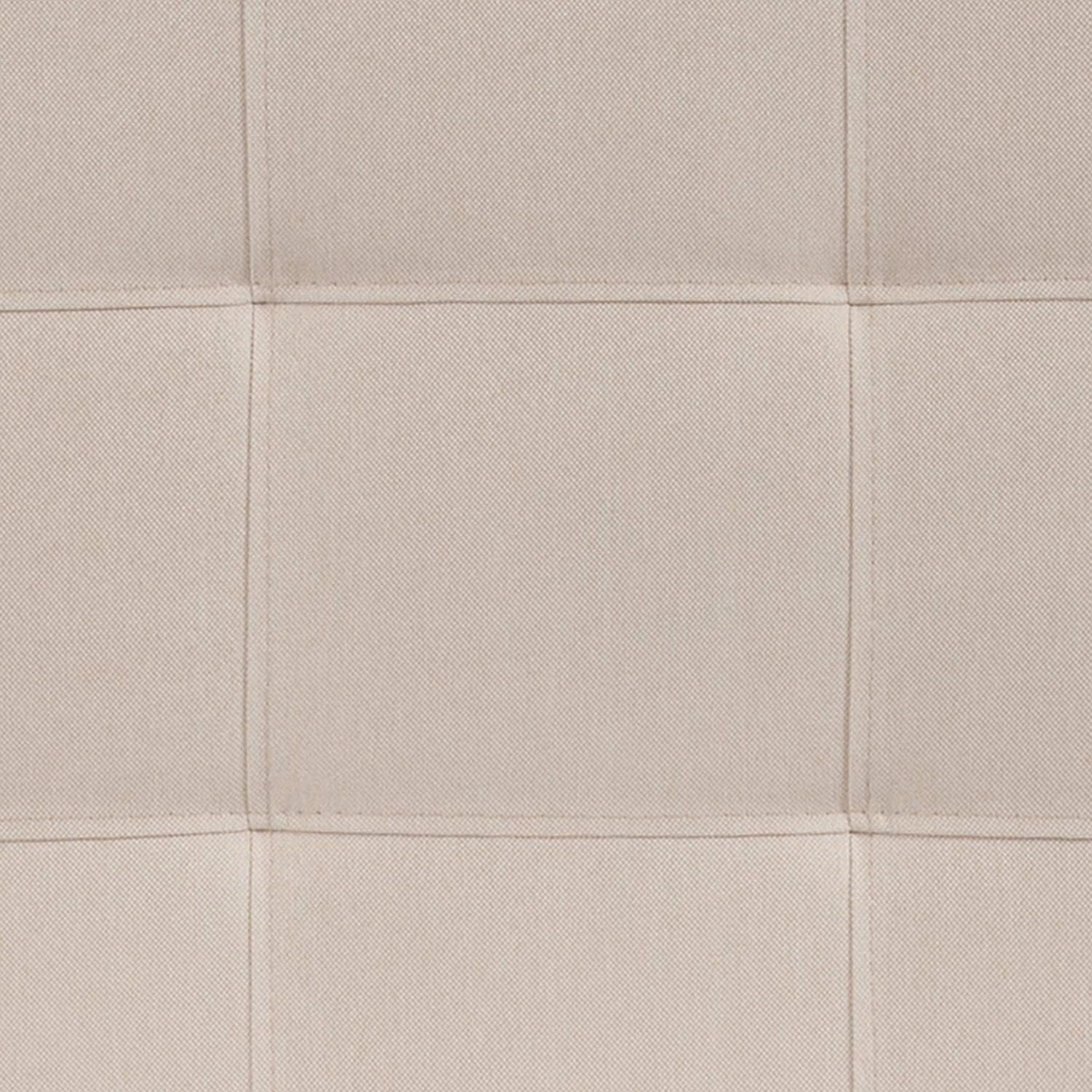 Bedford Box Stitch Tufted Upholstered Full Size Headboard in Beige Fabric