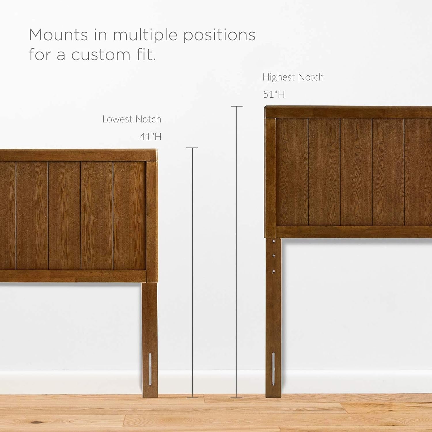 MOD-6218-WAL Robbie Queen Wood Headboard, Walnut