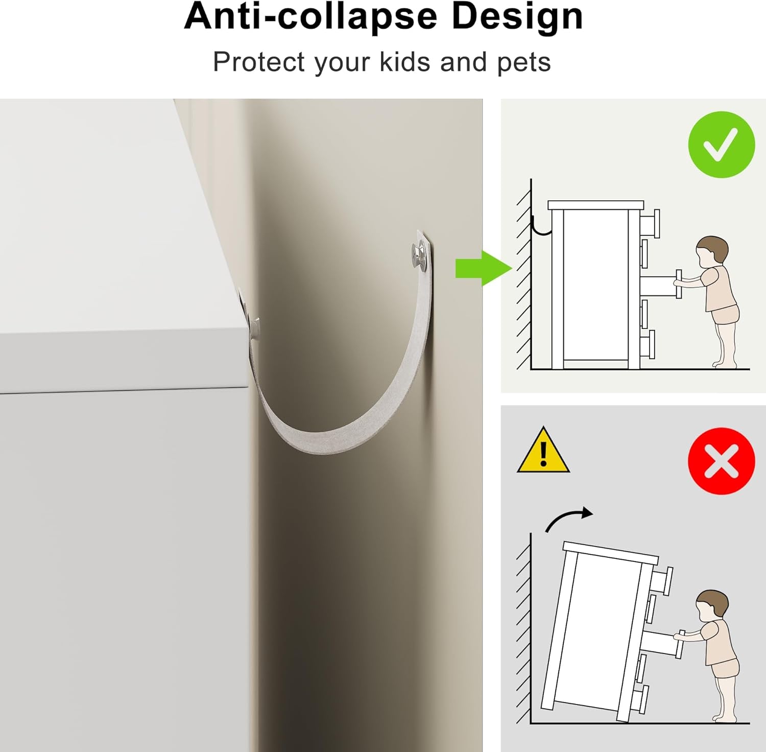 White 5 Drawer Dresser for Bedroom, 15" D X 23.7" W X 40.4" H in Simply Modern Chest of Drawers, Wood Storage Dresser with Deep Drawers for Living Room Hallway Entryway, White
