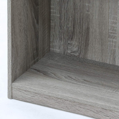 Basic 3X2 Cube Storage Bookcase Organizer with Bins, French Oak Grey/Black