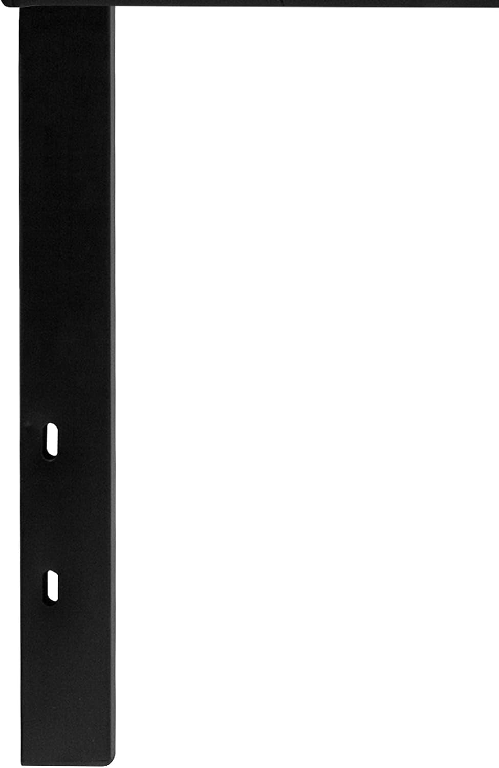 Lennox Adjustable Height Button Tufted and Box Stitch Upholstered Queen Size Headboard in Black Vinyl