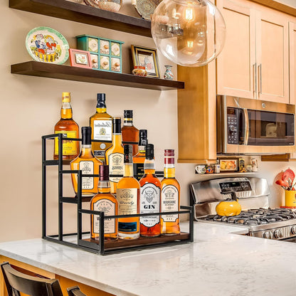 Coffee Syrup Rack Organizer 3-Tier 12 Syrup Bottles Holder Stand for Coffee Bar Station Storage Shelves for Syrup, Wine, Dressing for Kitchen