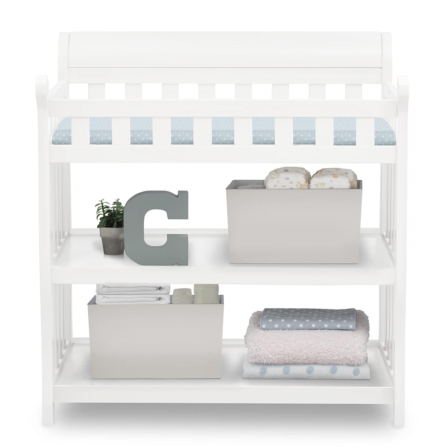 Eclipse Changing Table with Changing Pad, White