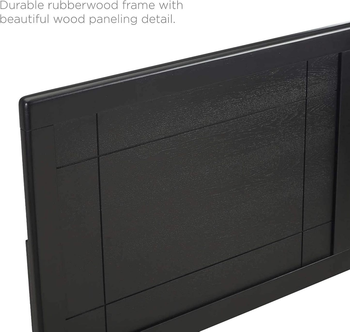 MOD-6221-BLK Archie Full Wood Headboard, Black