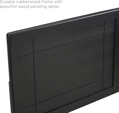 MOD-6221-BLK Archie Full Wood Headboard, Black