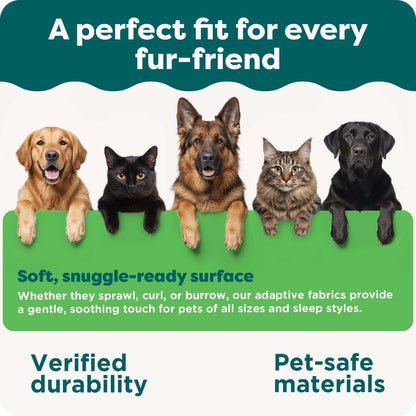 Thermanap Self Warming Cat Mat, Dog Bed for Crates with Self-Warming Technology for Cozy Rest, Fully Machine Washable, Small, Plush Faux Fur, Gray