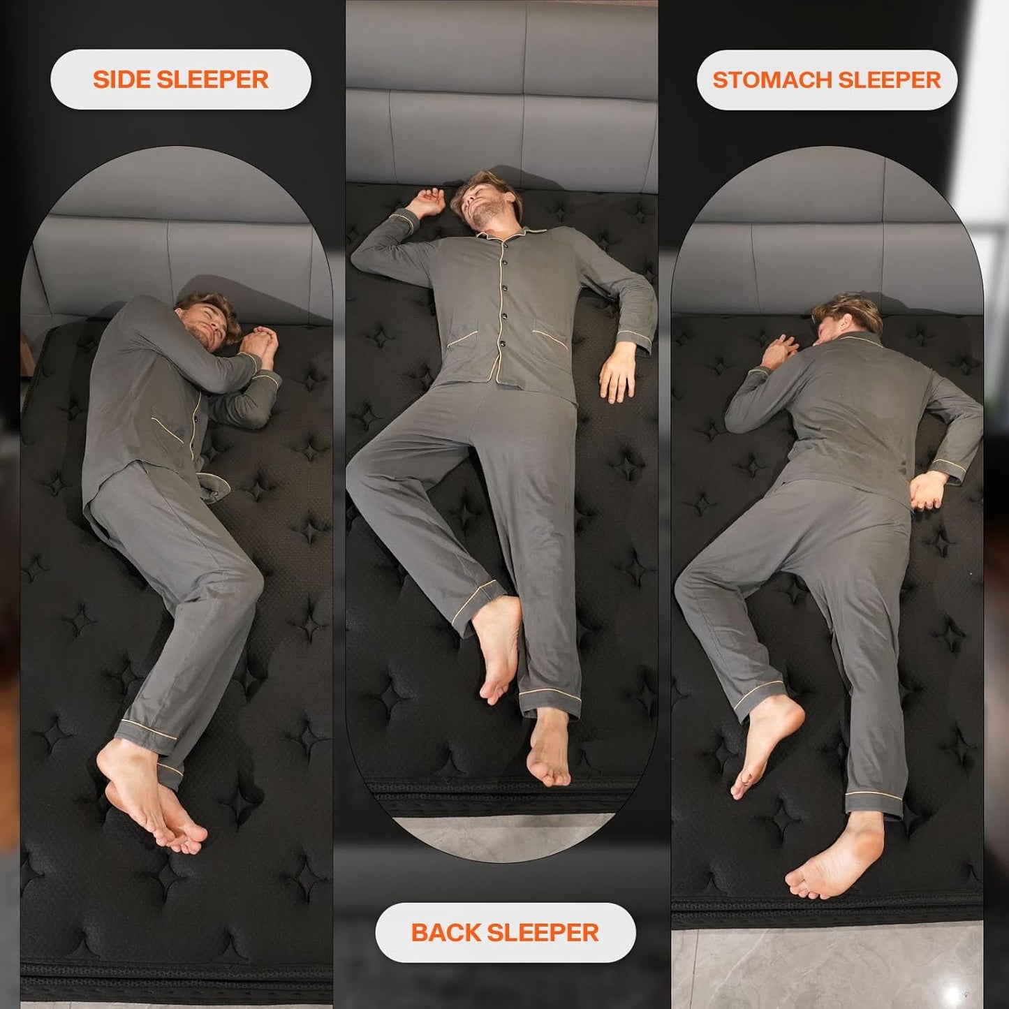 Queen Mattress, 10 Inch Hybrid Mattress in a Box, Medium Firm, Memory Foam and Individual Pocket Springs for Motion Isolation, Comfortable and Pressure Relief, Black