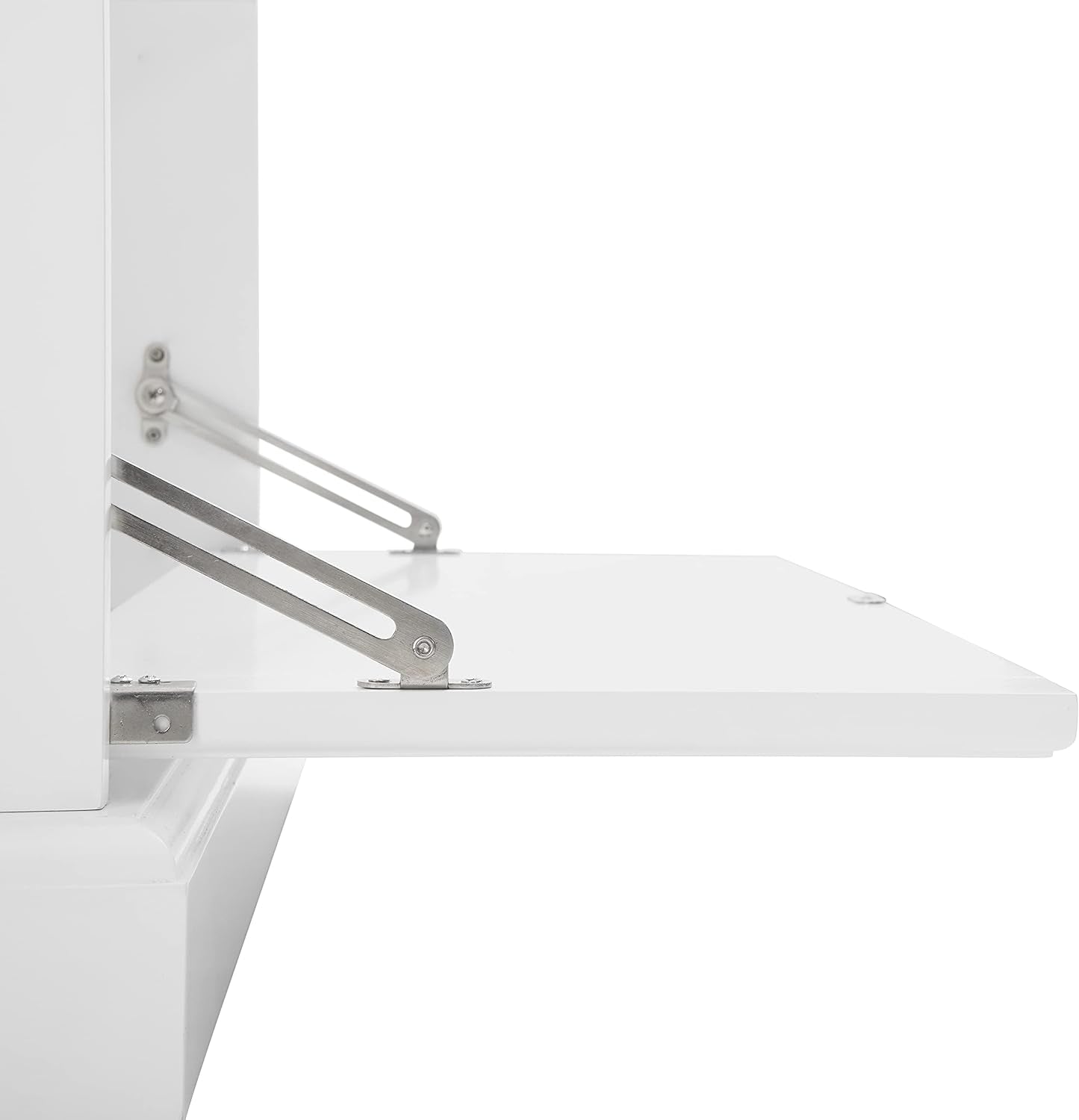 Shoreline Hall Tree with Storage Cabinets and Coat Rack Hooks for Hanging, White