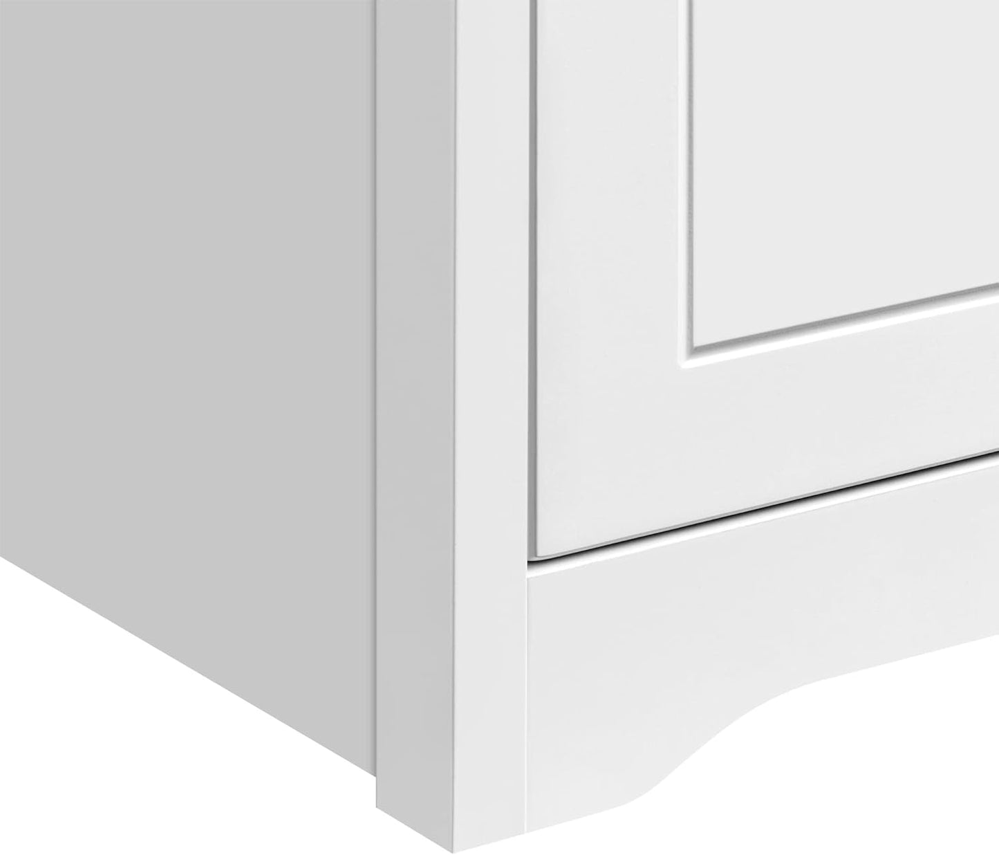 Nightstand with 2 Drawer and 1 Open Shelf, 29" Tall Bedside Table Wooden Flie Cabinet Telephone Table Bed Side Table with Storage for Bedroom White