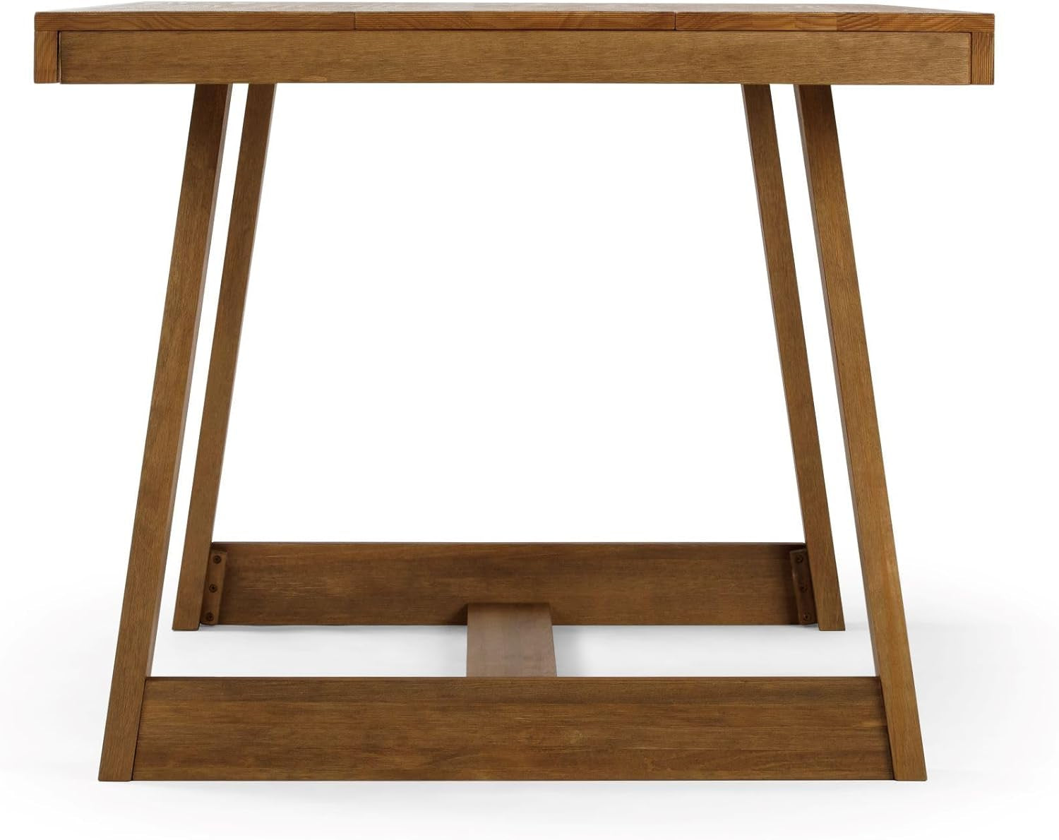 72 Inch Farmhouse Dining Table, Solid Wood Rustic Kitchen Table, Large Wooden Rectangular Dinner Table for Dining Room, Home Office, Living Room Furniture, Easy Assembly, Pecan Wirebrush