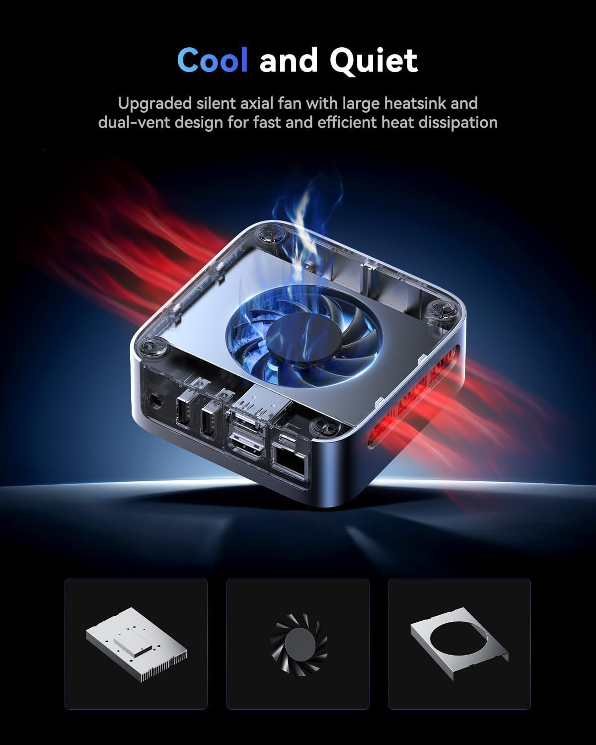 Mini Pc 11 Pro, Processor N95 (Beat N100/N150) up to 3.4 Ghz Mini Computers, 16GB DDR4 256GB SSD, 4K Dual Display Wifi BT VESA Micro Small Pc for Business and Home, Mini Desktop