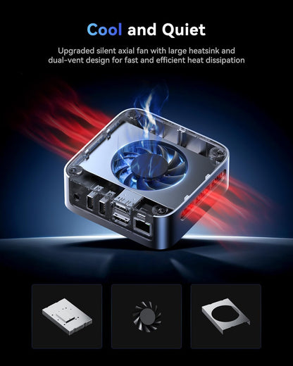 Mini Pc 11 Pro, Processor N95 (Beat N100/N150) up to 3.4 Ghz Mini Computers, 16GB DDR4 256GB SSD, 4K Dual Display Wifi BT VESA Micro Small Pc for Business and Home, Mini Desktop