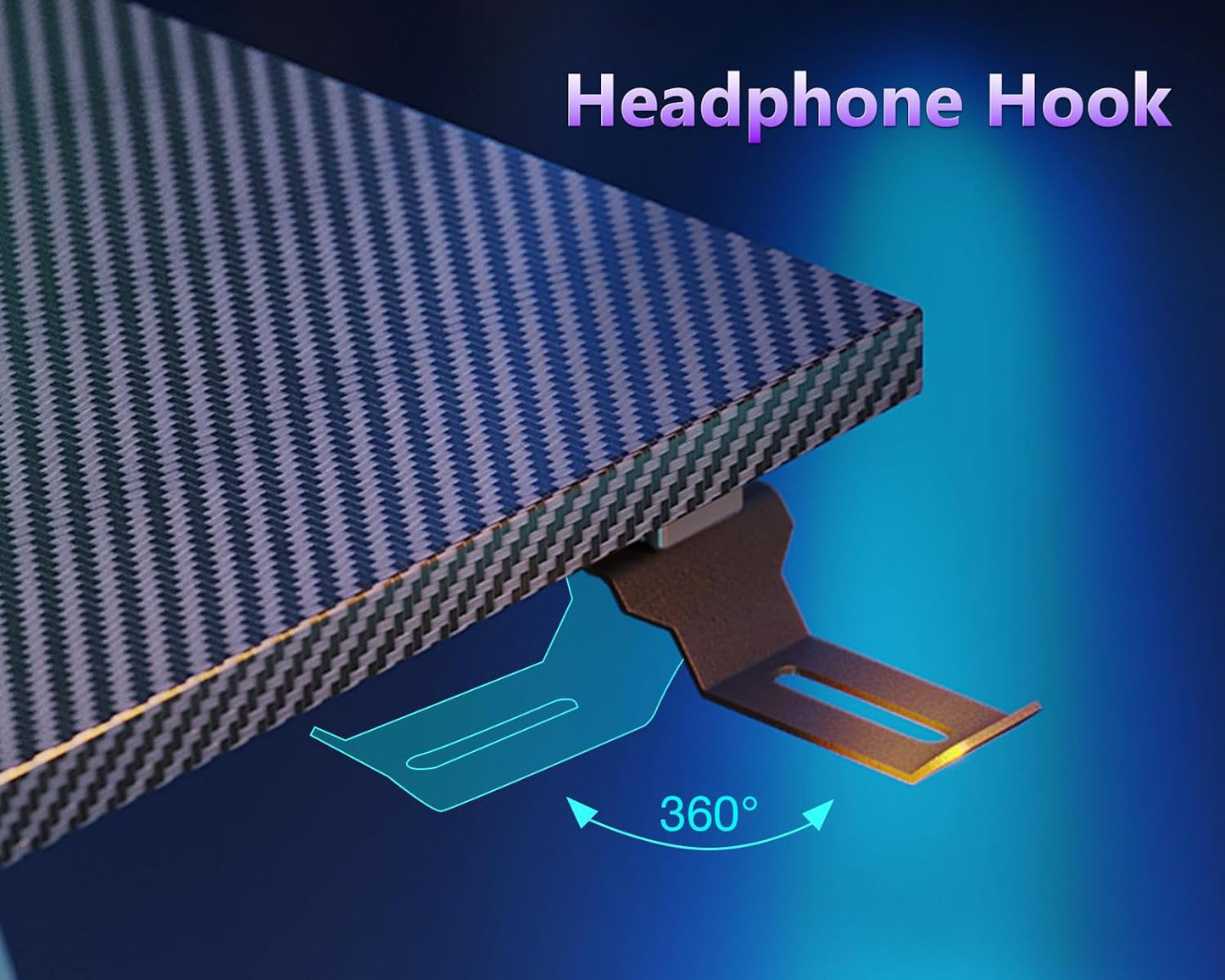 32 Inch Small Gaming Desk with LED Light, Computer Desk for Small Space, Gaming Table with Carbon Fiber Texture, Kids PC Desk Gift for Boys Men, Black