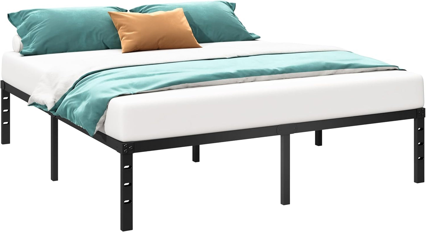 Metal Platform Bed Frame 14 Inch Tall,No Box Spring Needed,Full Size Bed with Heavy Duty Strong Support Slats,Easy to Assemble,Black